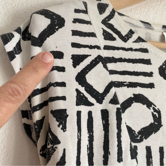 Vintage I'm a Smart Alec mudcloth tribal print crop top t-shirt, off white/black - Picture 11 of 12